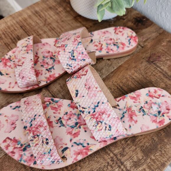 Joie Floral Snakeskin Double Strap Sandals Size 36 EU‎ - Picture 4 of 8